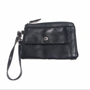 Franco Sarto Black Zippered Wristlet